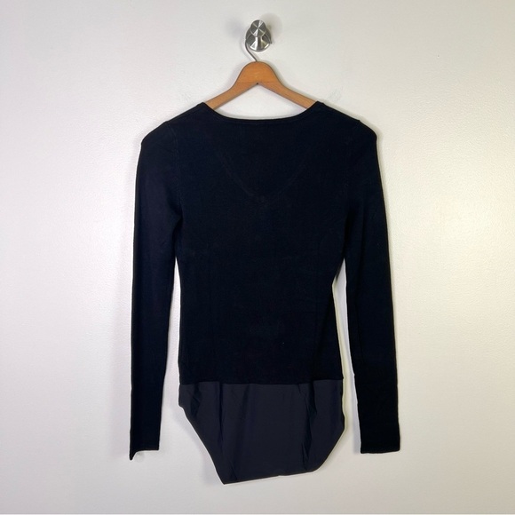 Tuxe Bodywear Protege Black Fine Knit V-Neck Bodysuit - Picture 5 of 9